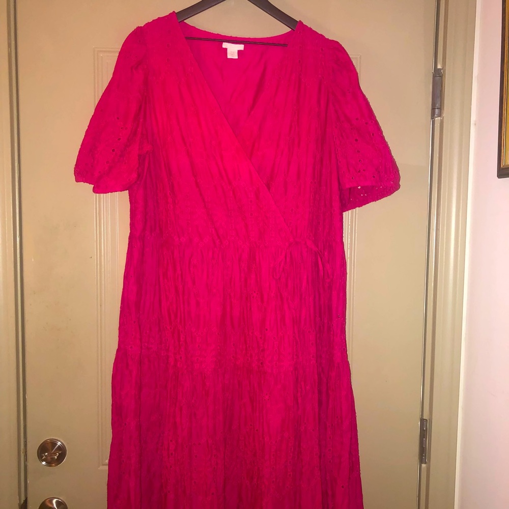 Eyelet design dress